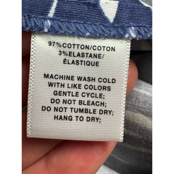 LAFAYETTE 148 Stanton Blue/White Print Trousers, Sz 8 - Picture 9 of 10